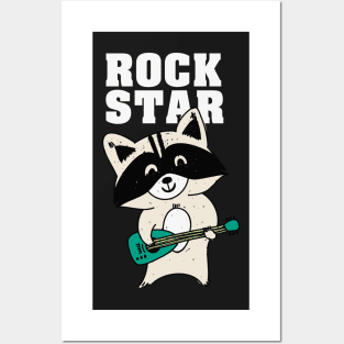 Rock star trash panda Posters and Art